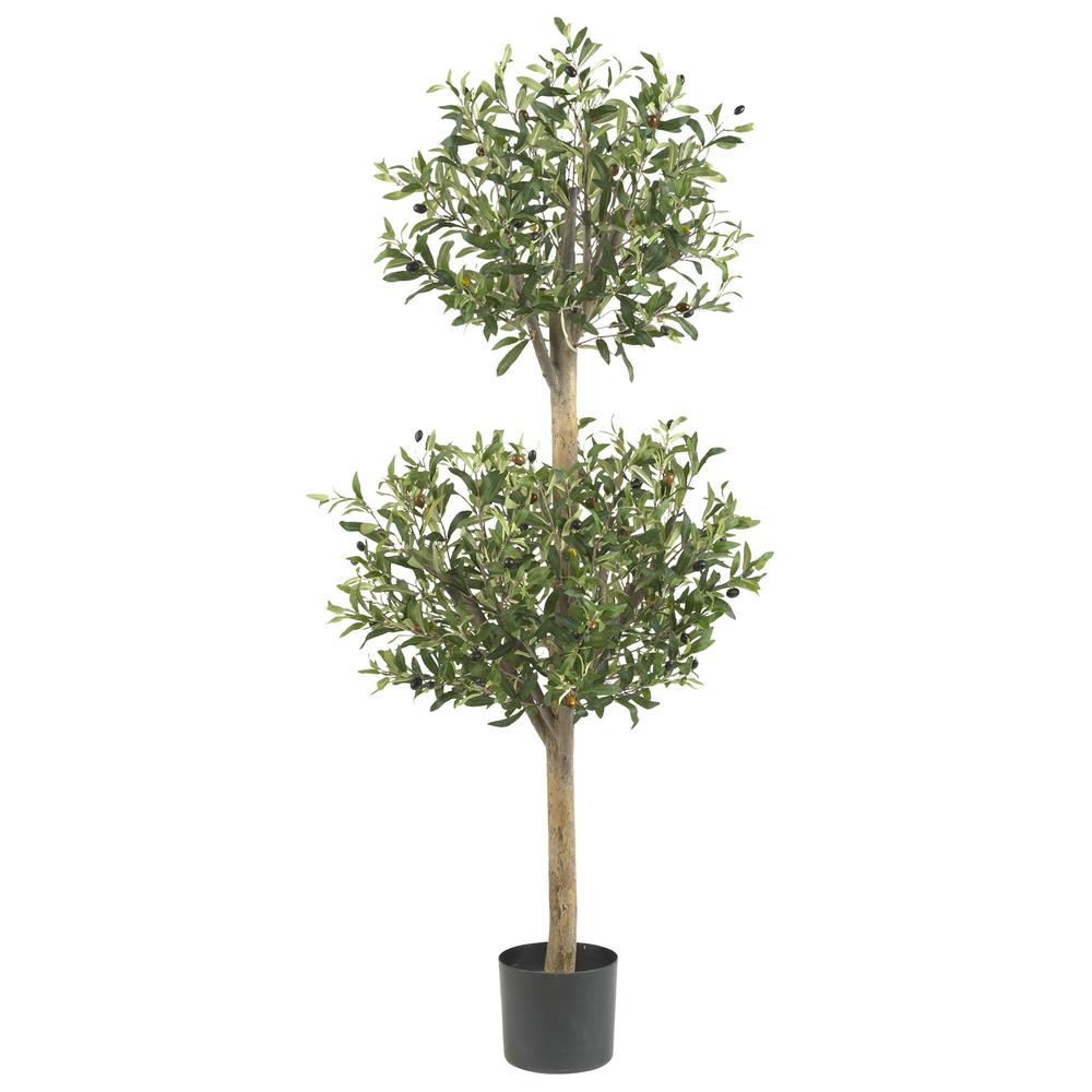 4.5ft. Olive Double Topiary Silk Tree