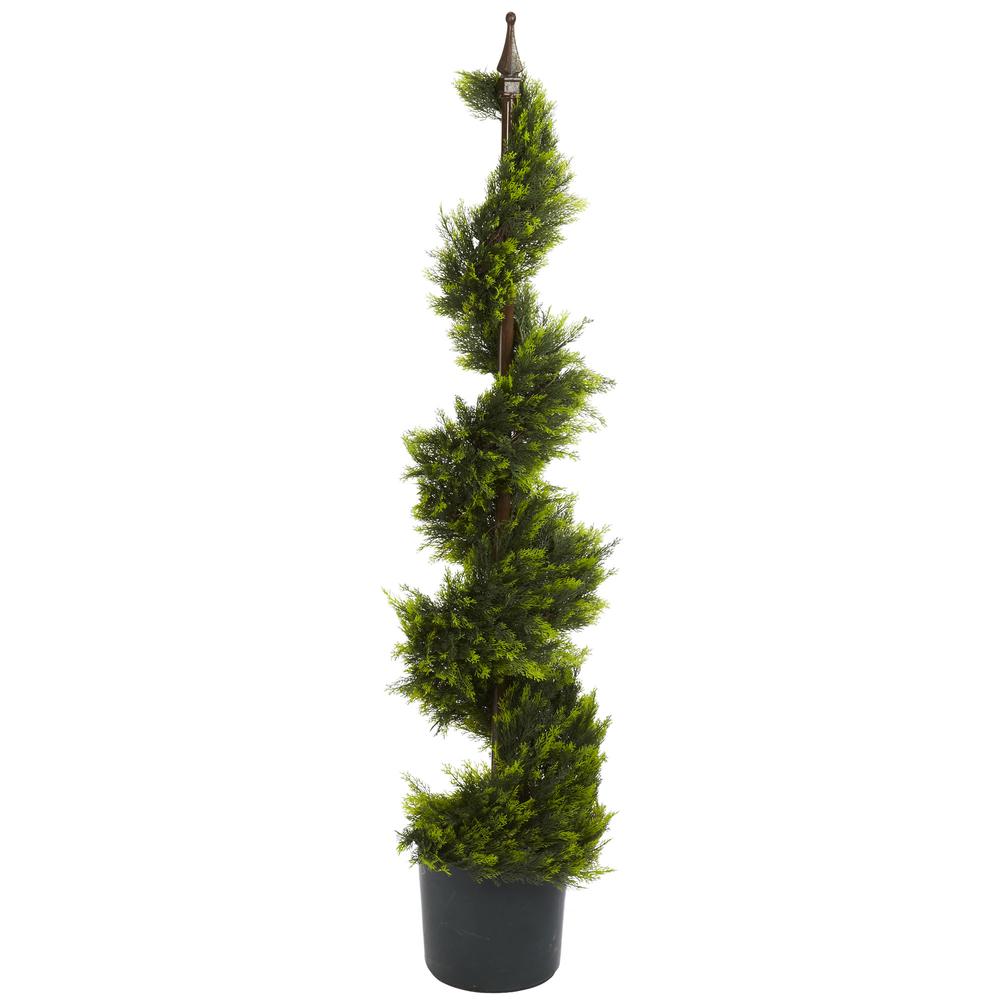 4ft. Cypress Spiral Silk Tree