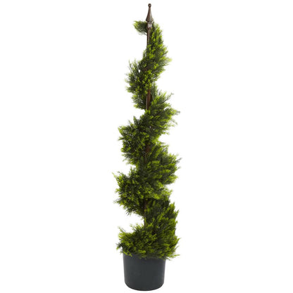 4ft. Cypress Spiral Silk Tree