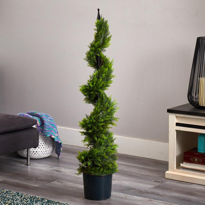 4ft. Cypress Spiral Silk Tree