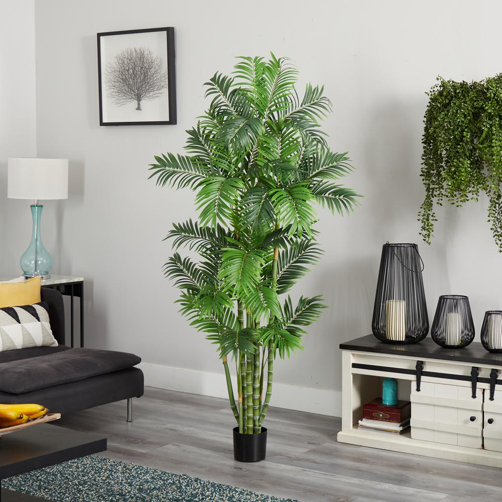 6ft. Areca Palm Silk Tree, Green