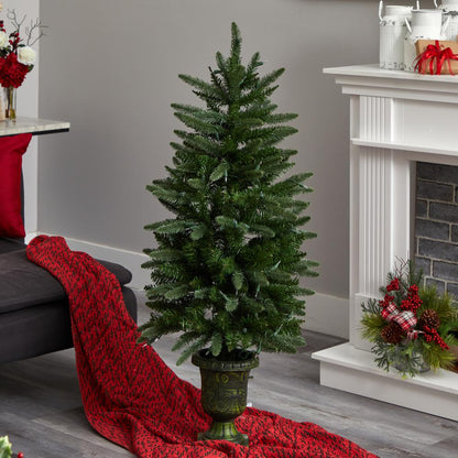 4ft. Christmas Tree with Urn & Clear Lights