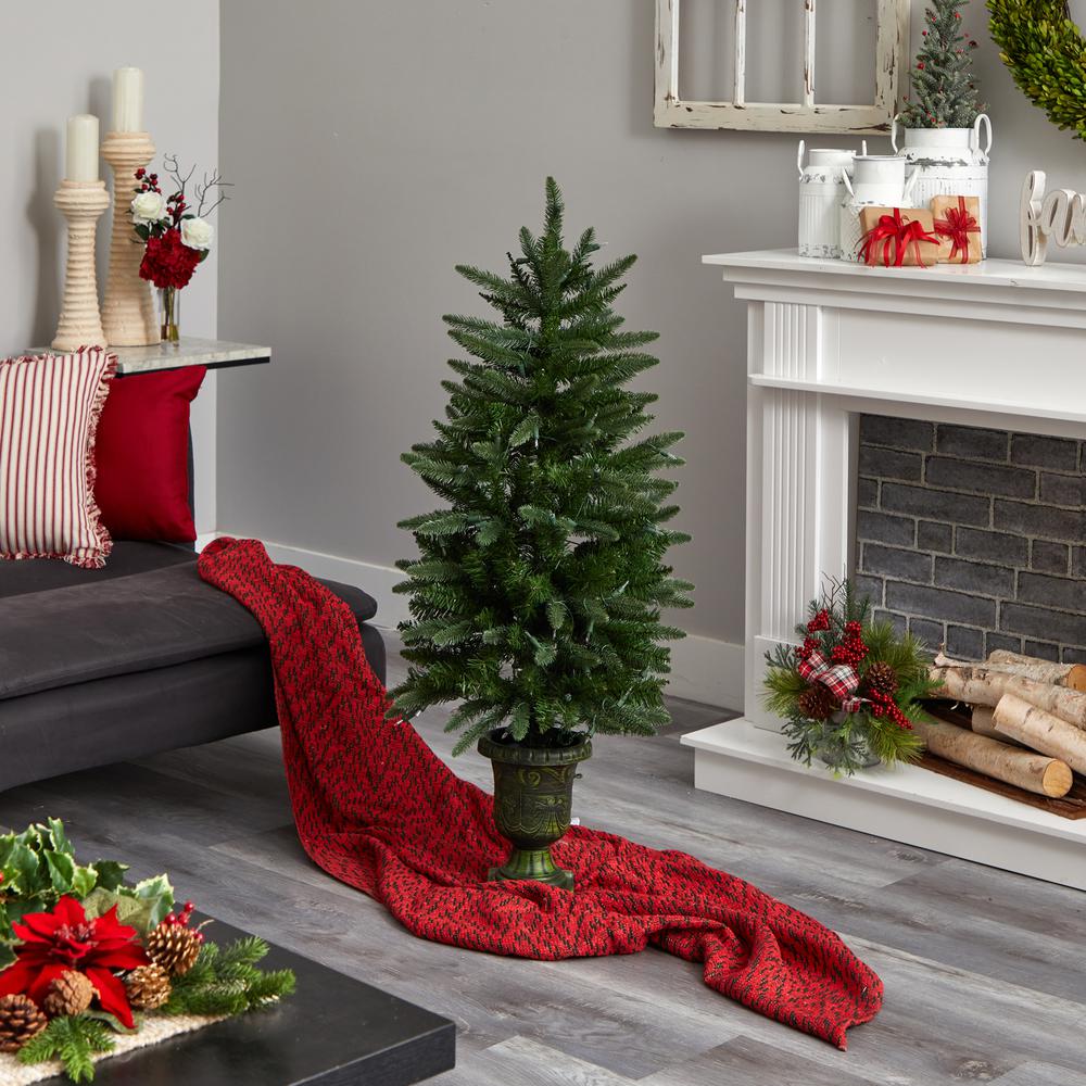 4ft. Christmas Tree with Urn & Clear Lights