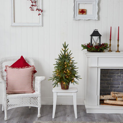 2.5ft. Christmas Tree with Planter & Clear Lights