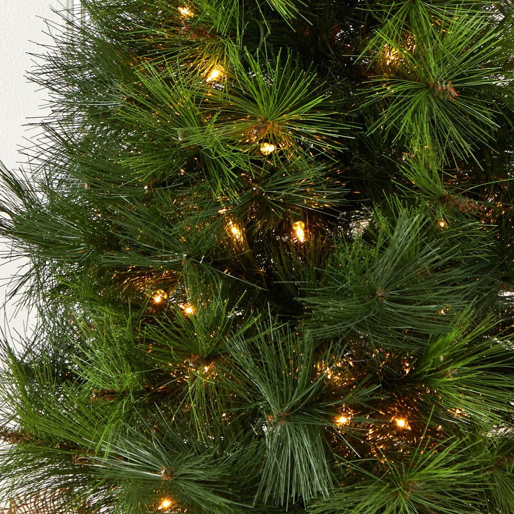 3ft. Christmas Tree with Burlap Bag & Clear Lights