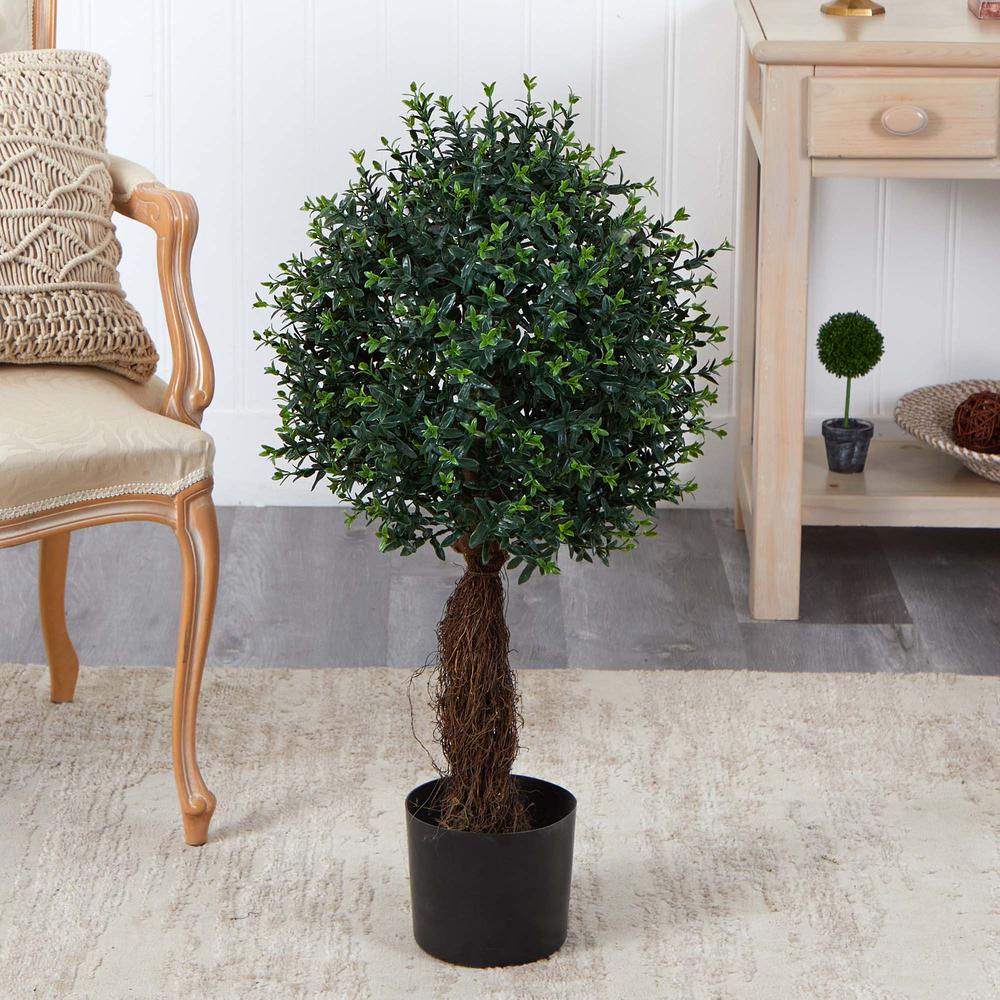 35in. Ixora Topiary UV Resistant (Indoor/Outdoor)