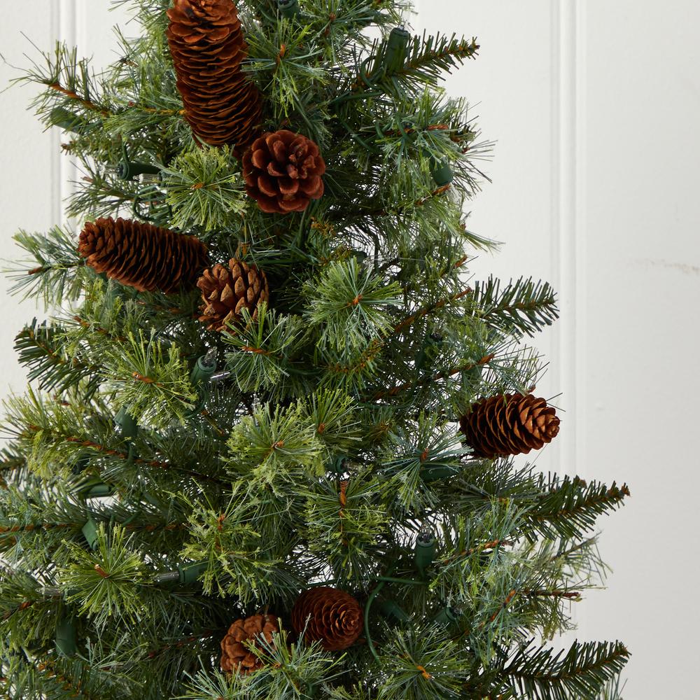 3ft. Christmas Tree with Pinecones & Clear Lights