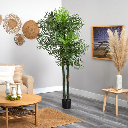 7ft. Double Robellini Palm Tree UV Resistant (Indoor/Outdoor)