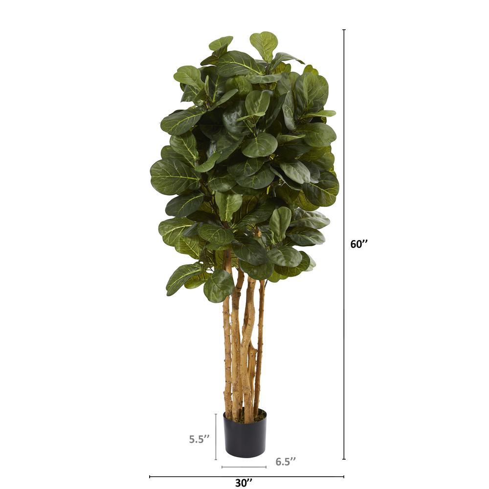 5ft. Fiddle Leaf Fig Artificial Tree Green