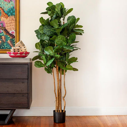 5ft. Fiddle Leaf Fig Artificial Tree Green