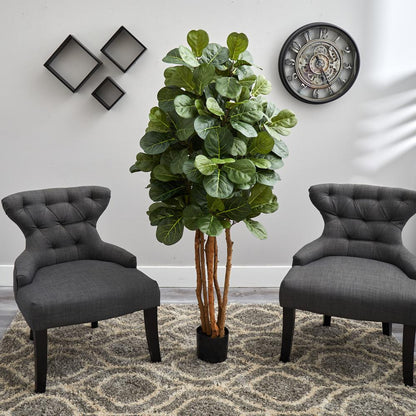 5ft. Fiddle Leaf Fig Artificial Tree Green