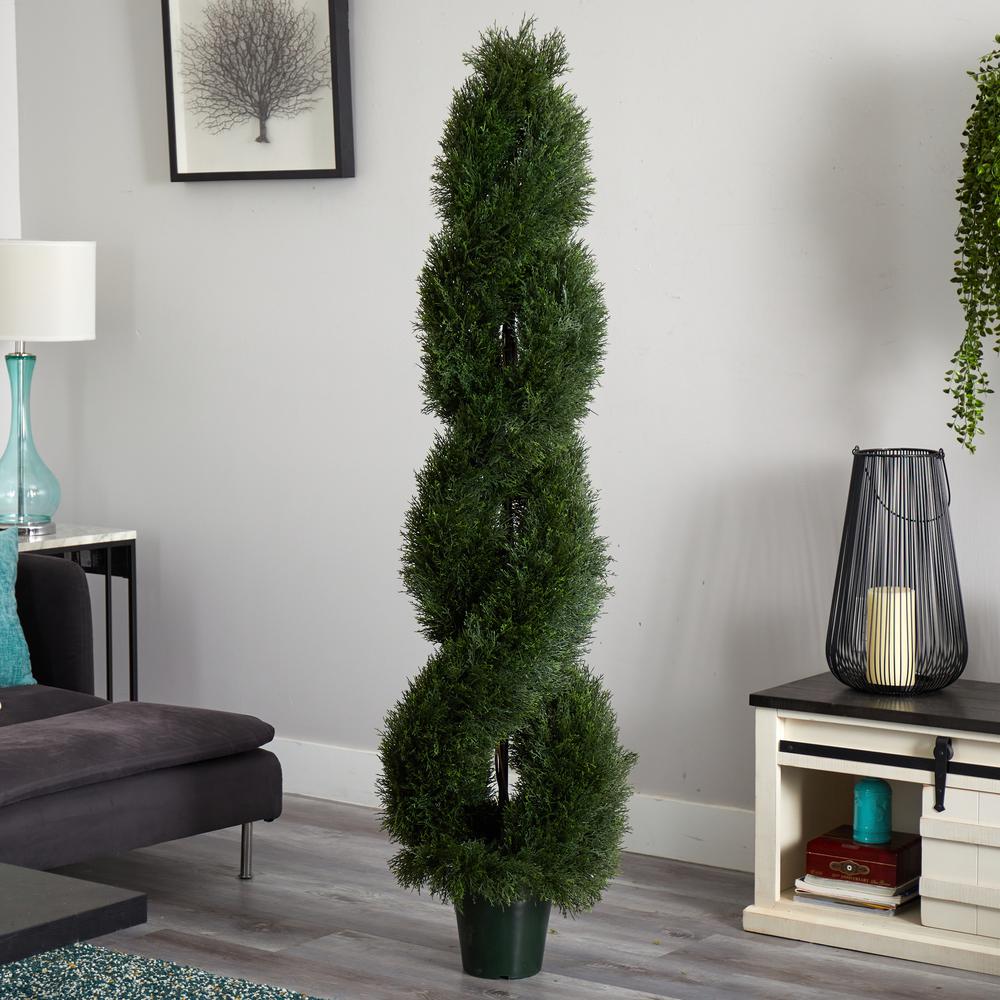 Double Pond Cypress Spiral Topiary UV Resistant (Indoor/Outdoor)