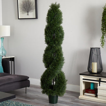 Double Pond Cypress Spiral Topiary UV Resistant (Indoor/Outdoor)