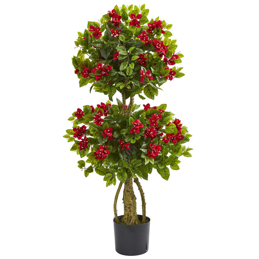 4ft. Double Bougainvillea Artificial Topiary Tree