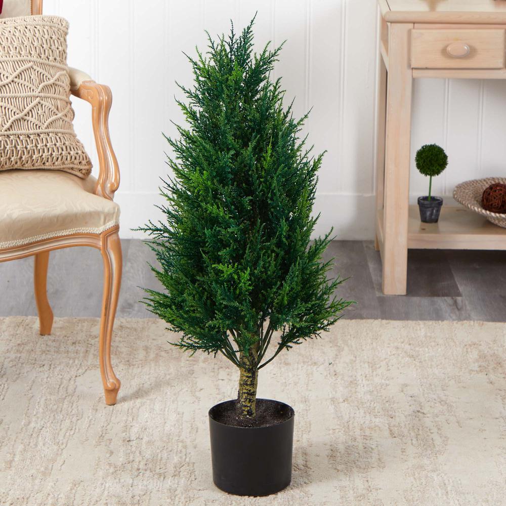 3ft. Cypress Tower Artificial Tree, UV Resistant (Indoor/Outdoor)