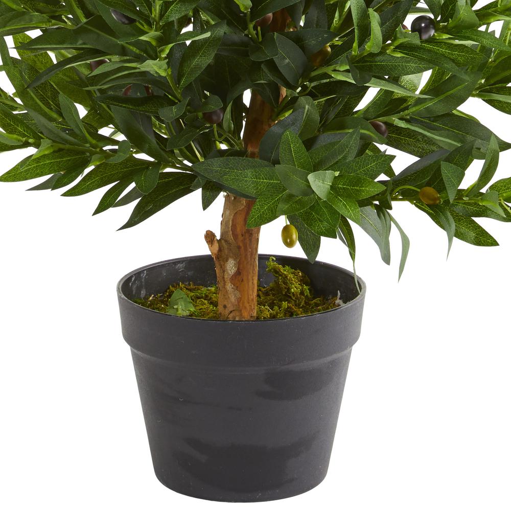 35in. Olive Cone Topiary Artificial Tree UV Resistant (Indoor/Outdoor)