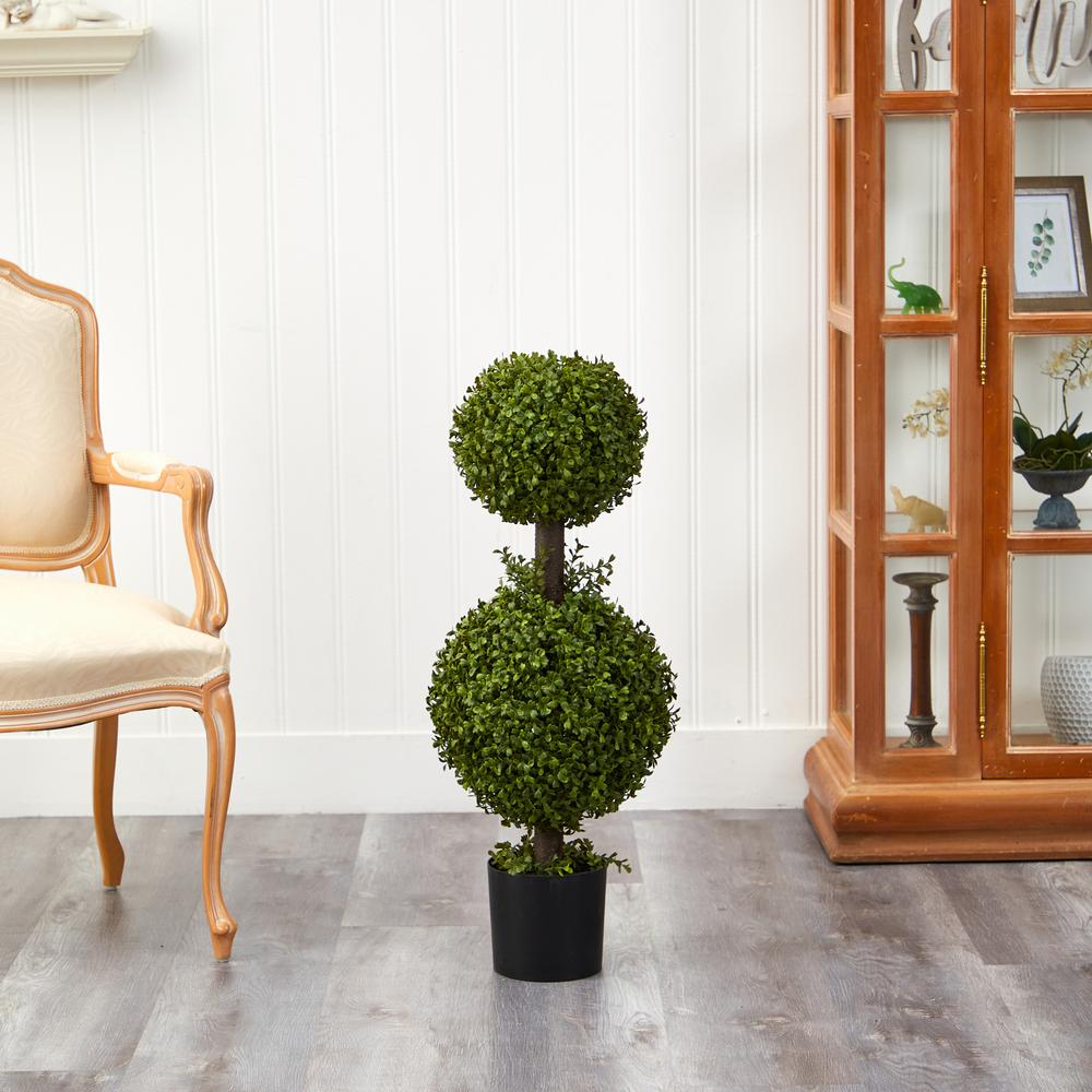 35in. Double Boxwood Topiary