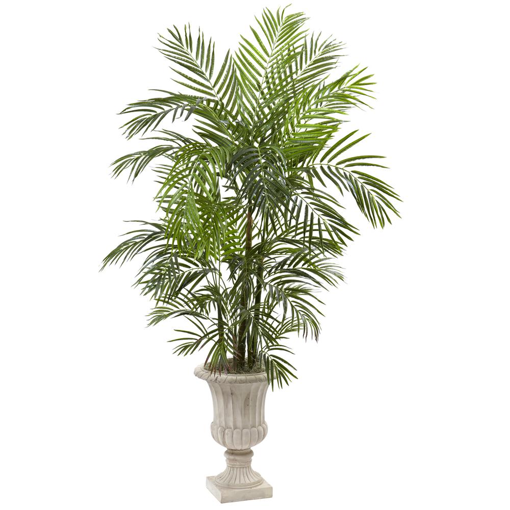 6ft. Areca Palm Artificial Tree in Urn UV Resistant (Indoor/Outdoor)