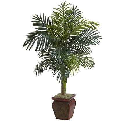 4.5ft. Golden Cane Palm with Decorative Container