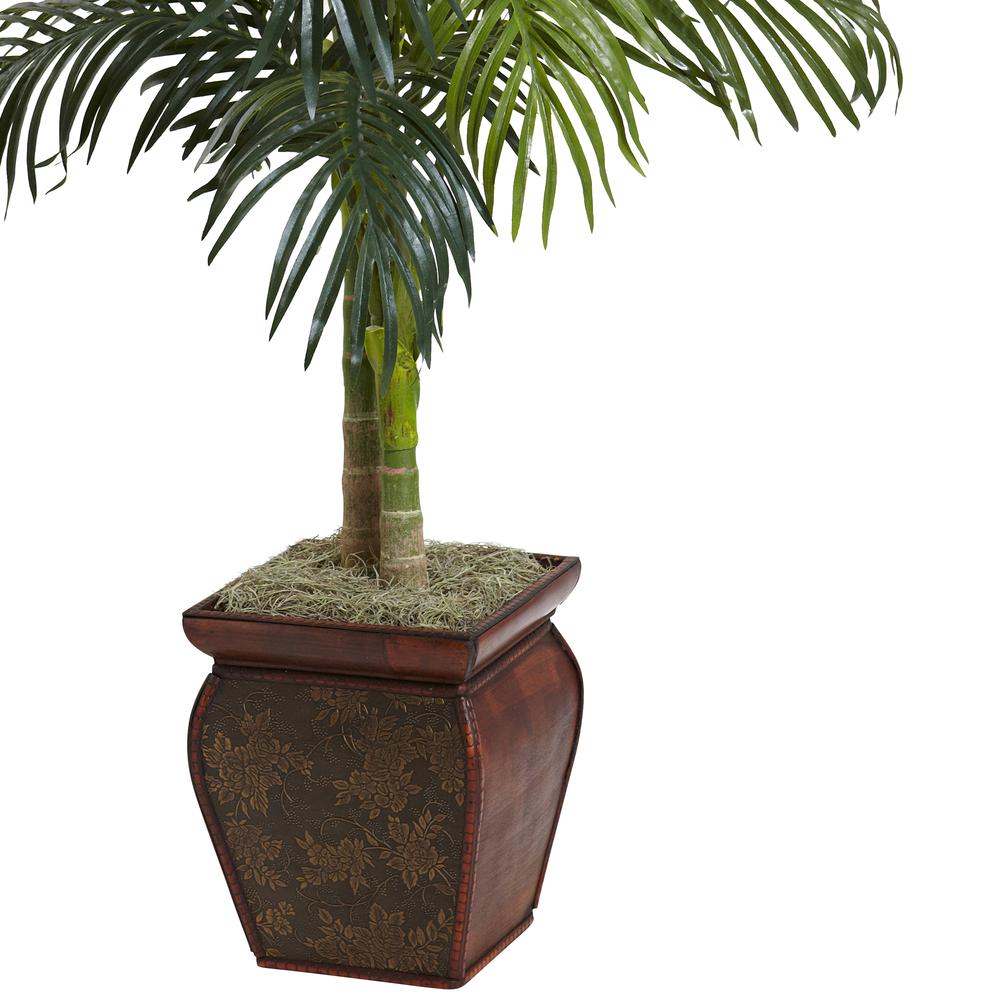 4.5ft. Golden Cane Palm with Decorative Container