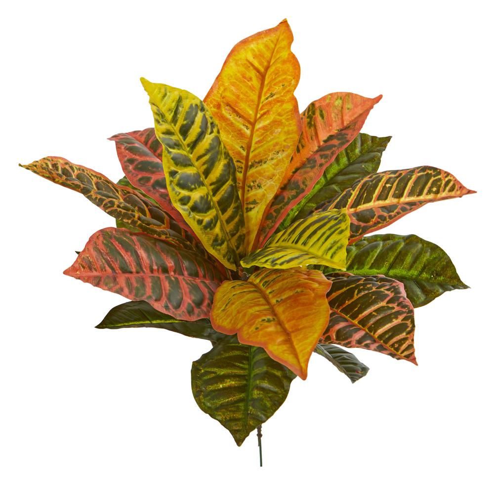 17in. Garden Croton Artificial Plant (Real Touch) (Set of 6)