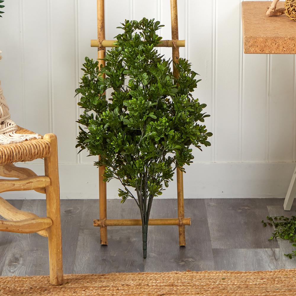 2.5ft. Tea Leaf Artificial Plant UV Resistant (Indoor/Outdoor)