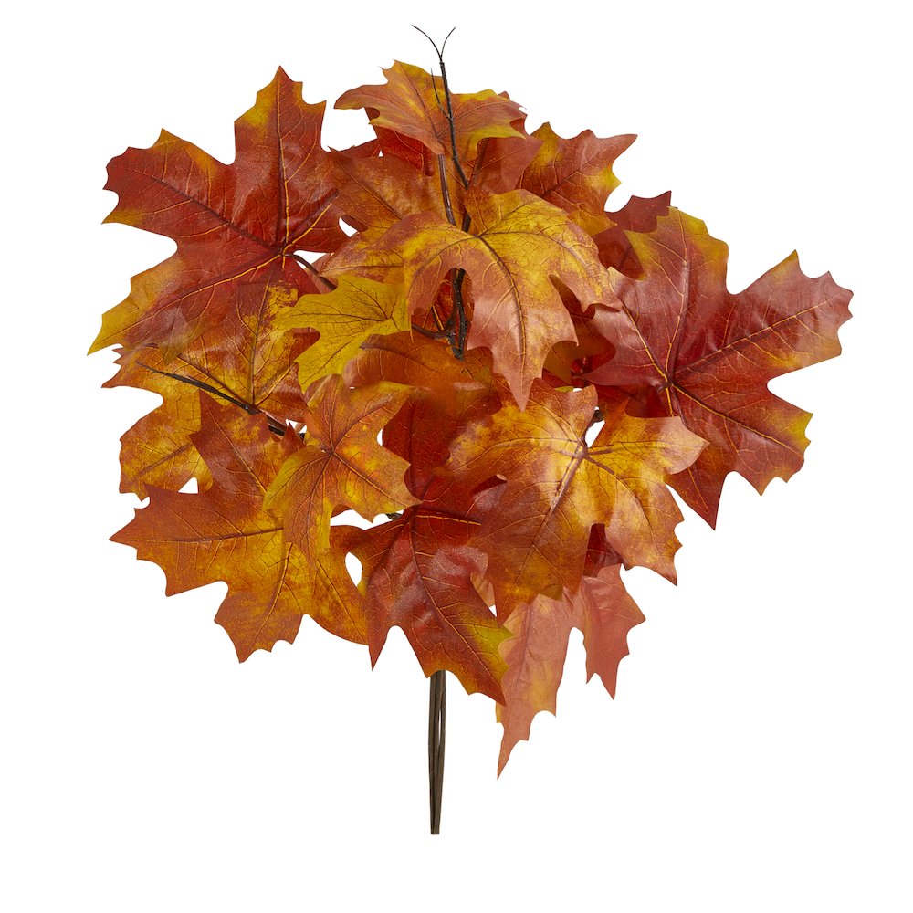 18in. Autumn Maple Leaf Artificial Flower (Set of 2)
