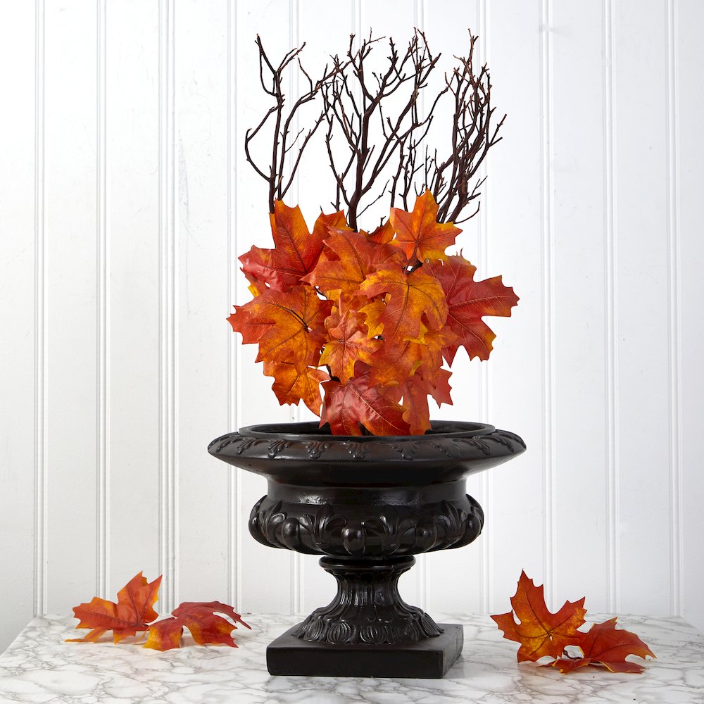 18in. Autumn Maple Leaf Artificial Flower (Set of 2)