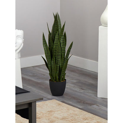 38in. Sansevieria Artificial Plant Green