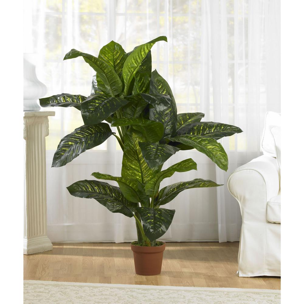5ft. Dieffenbachia Silk Plant (Real Touch)