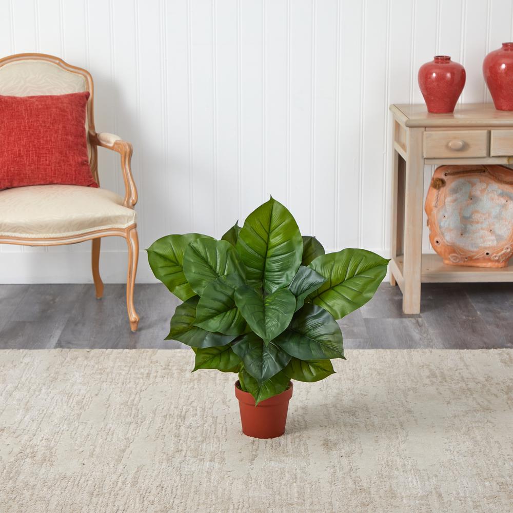 27" Large Leaf Philodendron Silk Plant (Real Touch)