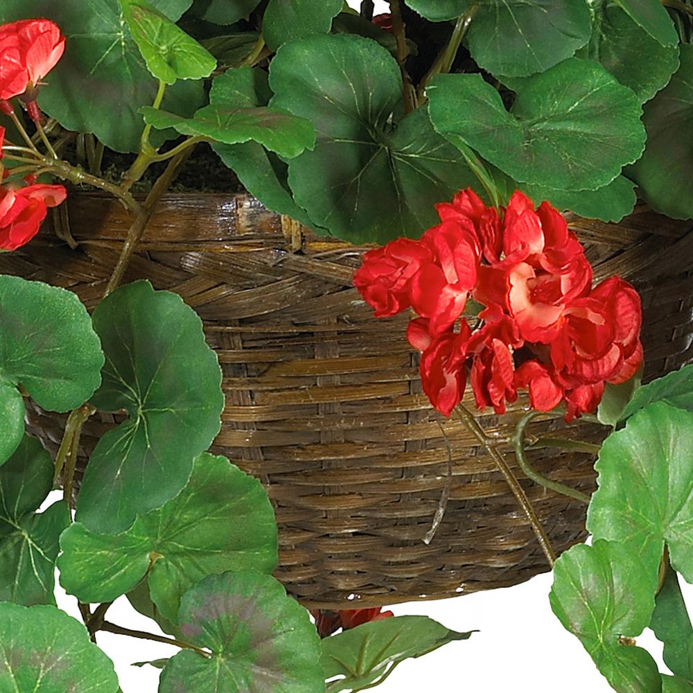 Geranium Hanging Basket Silk Plant
