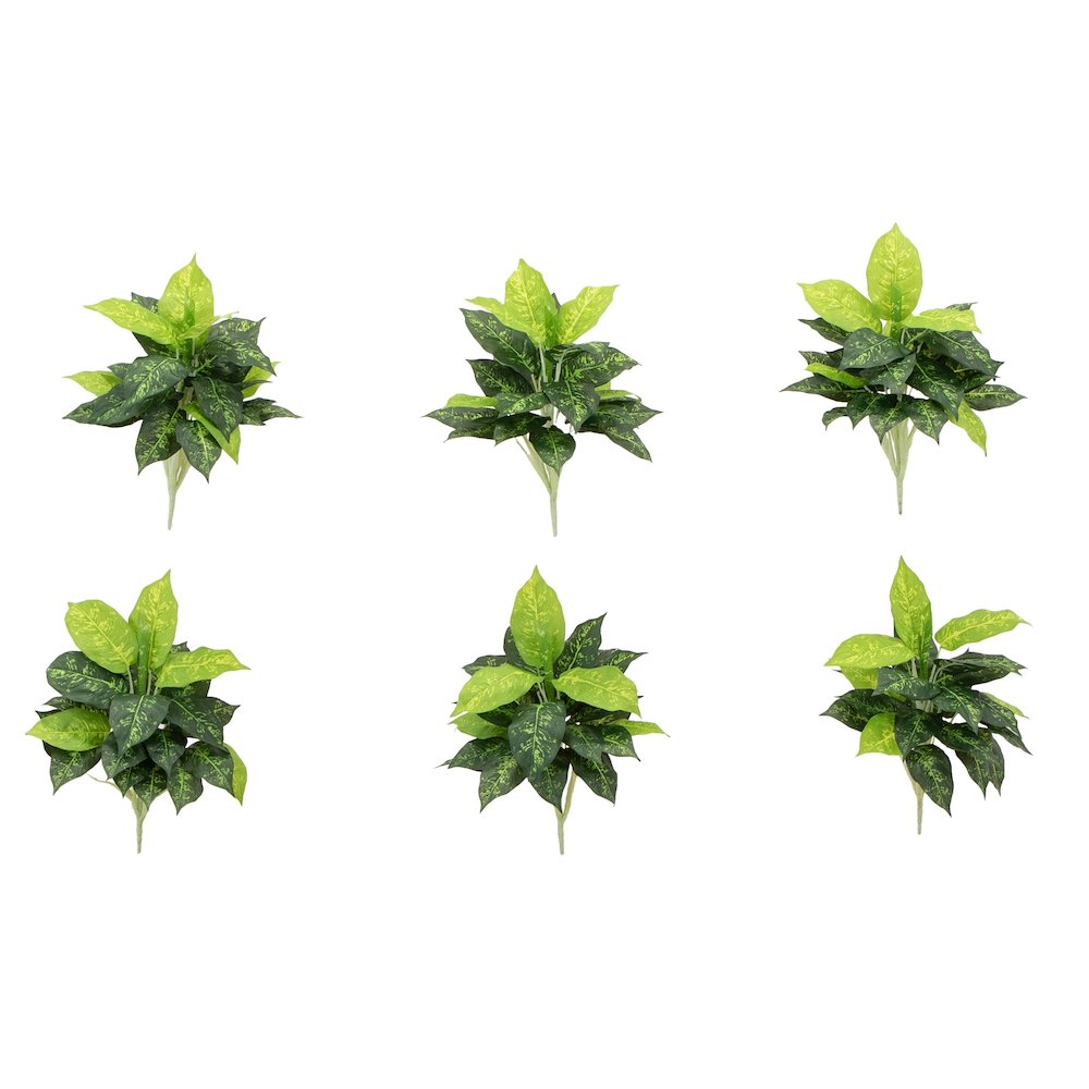 19in. Artificial Dieffenbachia Plant - Set of 6