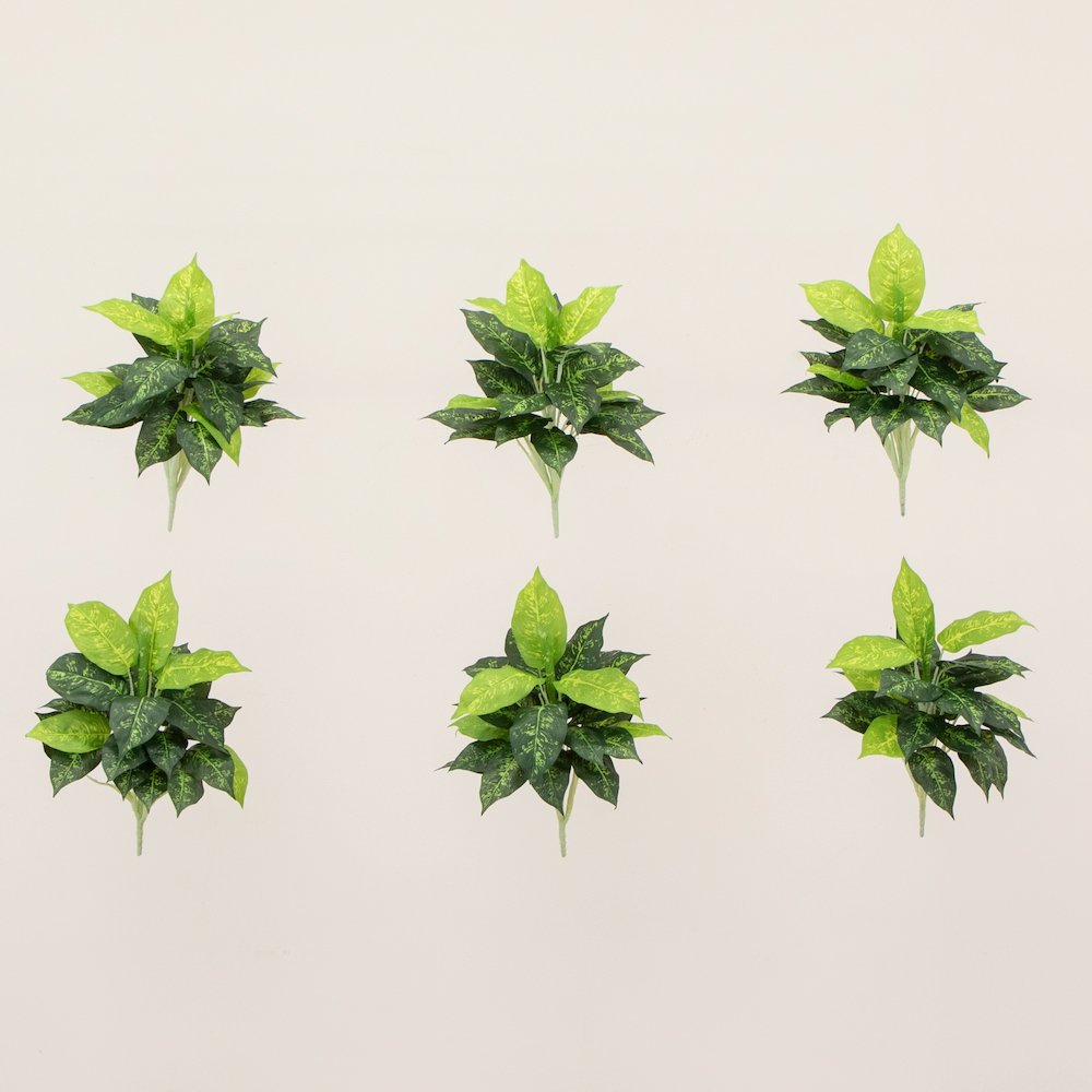 19in. Artificial Dieffenbachia Plant - Set of 6
