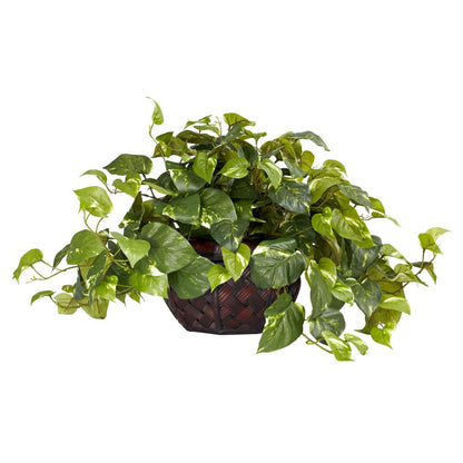 Pothos with Decorative Vase Silk Plant
