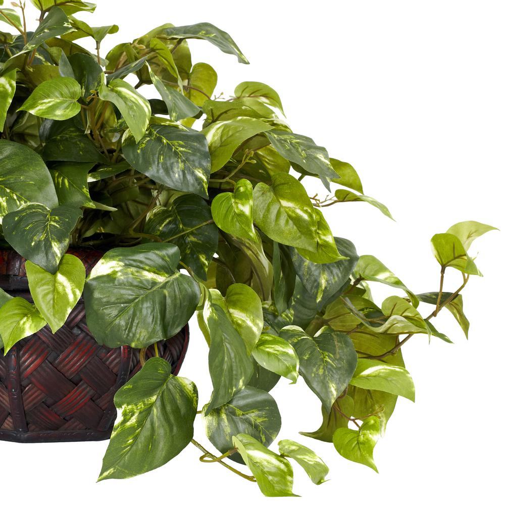 Pothos with Decorative Vase Silk Plant