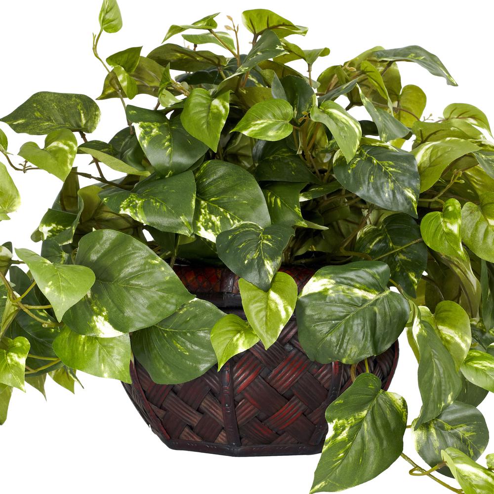 Pothos with Decorative Vase Silk Plant