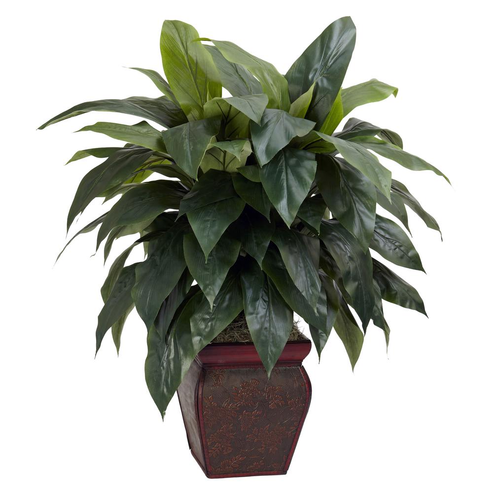 Cordyline with Decorative Vase Silk Plant