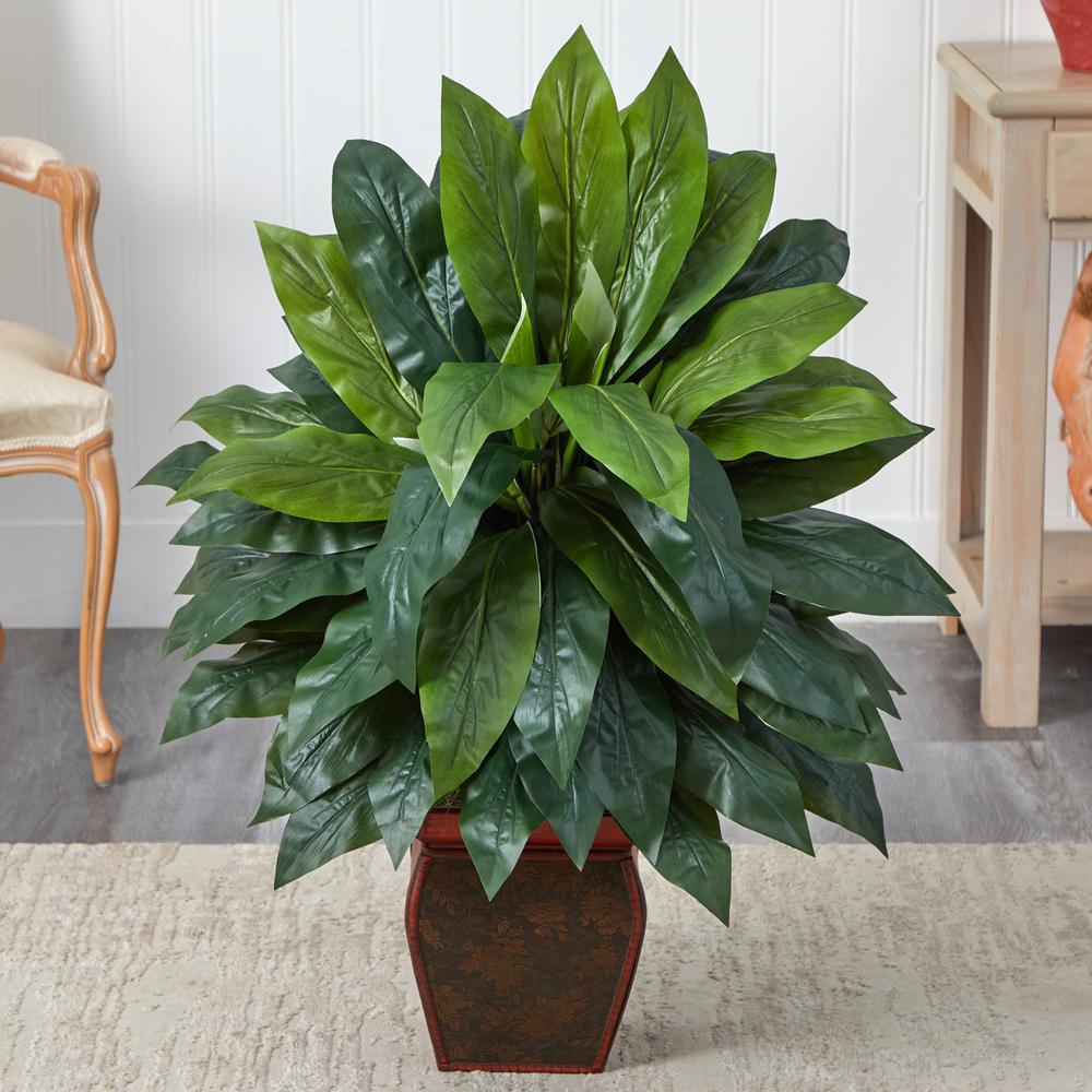 Cordyline with Decorative Vase Silk Plant