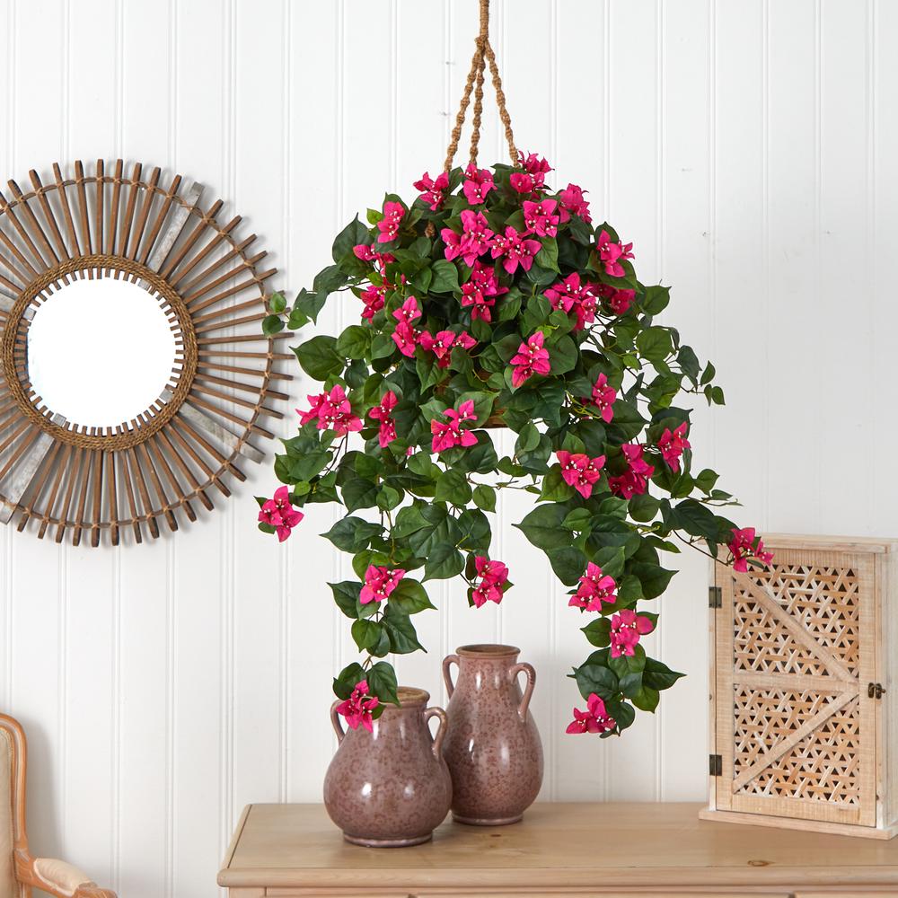 Bougainvillea Silk Hanging Basket