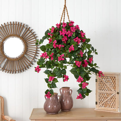 Bougainvillea Silk Hanging Basket
