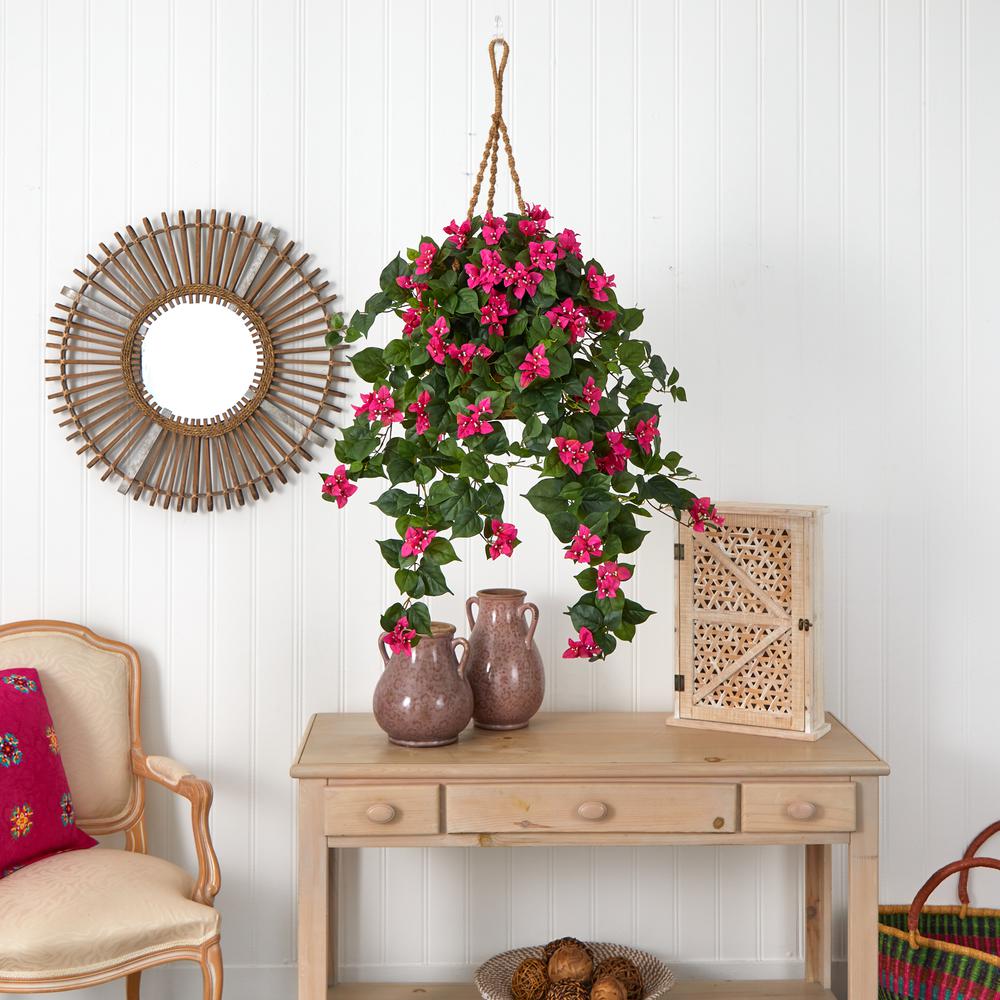 Bougainvillea Silk Hanging Basket