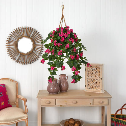 Bougainvillea Silk Hanging Basket