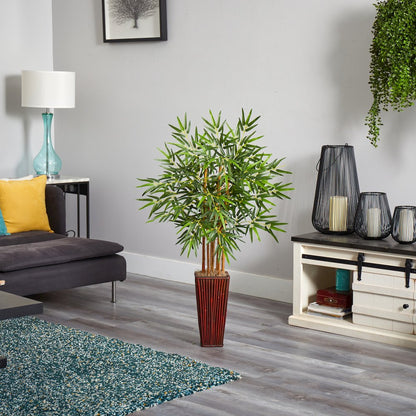 4ft. Artificial Bamboo Tree with Decorative Planter