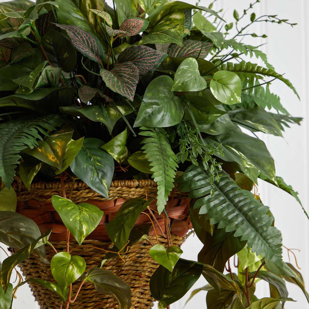 Vining Mixed Greens with Cone Hanging Basket