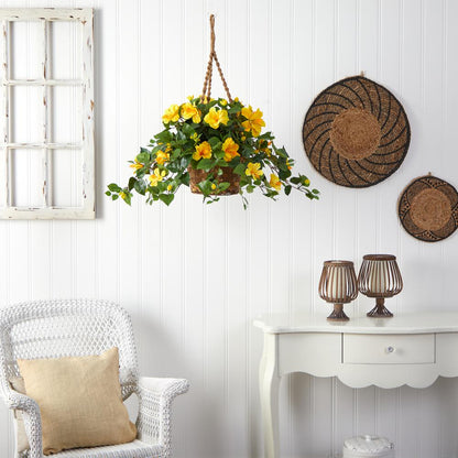 Hibiscus Hanging Basket - Yellow