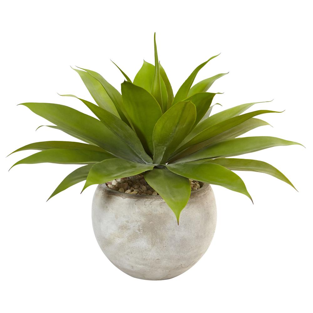 24in. Agave Artificial Plant in Sand Colored Bowl