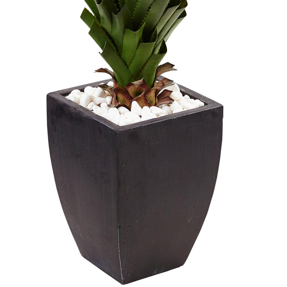 4.5ft. Spiked Agave Artificial Plant in Black Planter (Indoor/Outdoor)