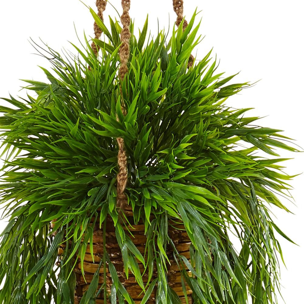 Mini Bamboo Artificial Plant Hanging Basket