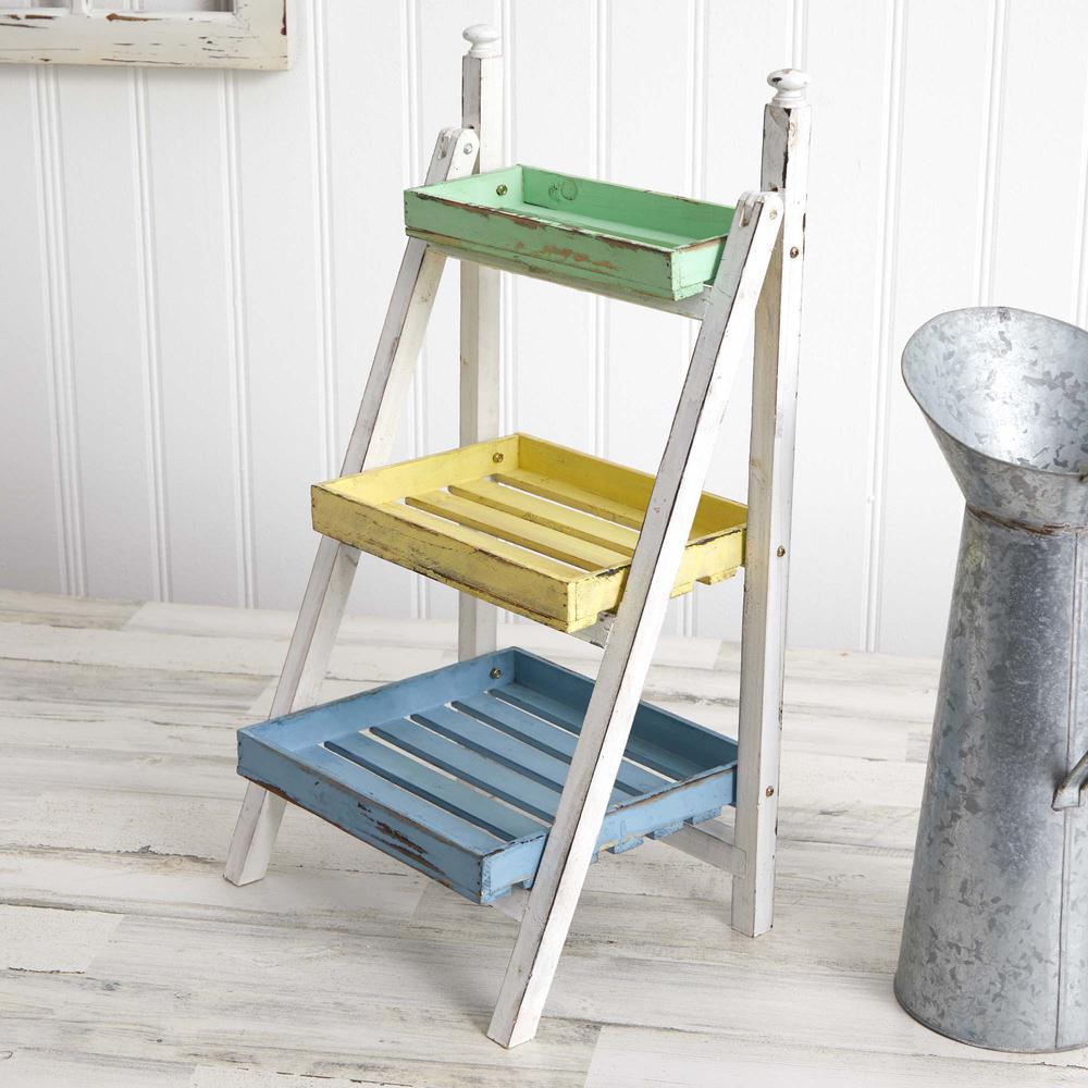 26.5in. Farmhouse Decorative Plant Display Stand